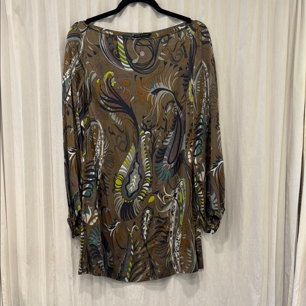 100% Silk Women's Multicolor Patterned dress